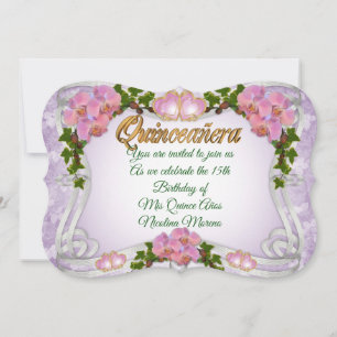 Invitación a Quinceanera 15º cumpleaños elegante