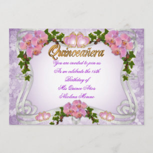 Invitación a Quinceanera 15º cumpleaños elegante