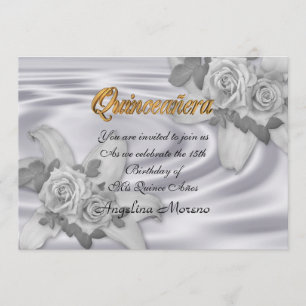 Invitación a Quinceanera 15º cumpleaños elegante