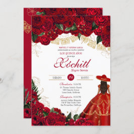 Invitación a Quinceanera de Carro Elegante Roses R