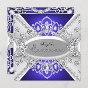 Invitación a Quinceanera de Damasco de Diamantes P