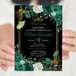 Invitación a Quinceanera de Emerald Green Charra<br><div class="desc">Invitación a Quinceanera de la Charra Verde Esmeralda Mi Quince Anos,  15 cumpleaños, </div>