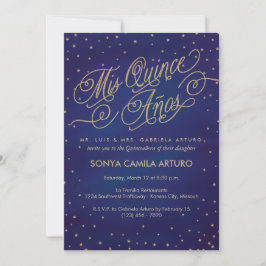 Invitación a Quinceañera de estrellas encantadas