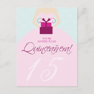 Invitación a Quinceanera de la Bala Fancy (azul)