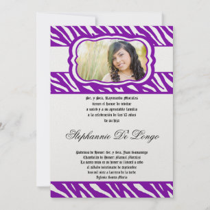 Invitación a Quinceanera de la impresora zebra de 