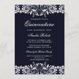 Invitación a Quinceanera de la Marina Blanca Vinta