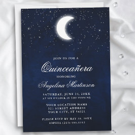 Invitación a Quinceanera de las estrellas celestes