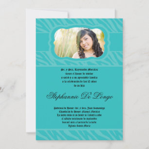 Invitación a Quinceanera de Patter de impresión de