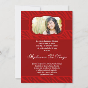 Invitación a Quinceanera de Patter de impresión en