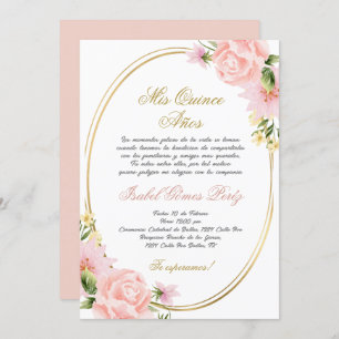 Invitación a Quinceanera en español