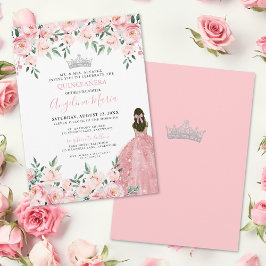 Invitación a Quinceanera Rosa de Rubor