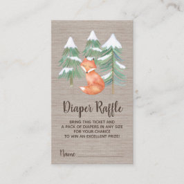 Invitación a Raffle de Winter Woodland Diaper Inse