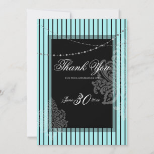 Invitación a rayas azules y negras