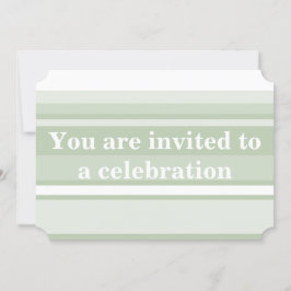 Invitación a rayas verdes pálidas