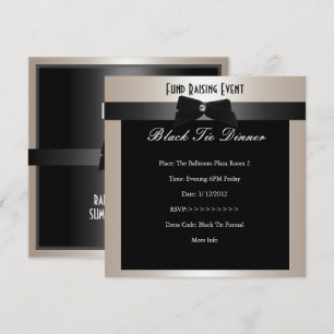 Invitación a recaudación de fondos Formal Corbata