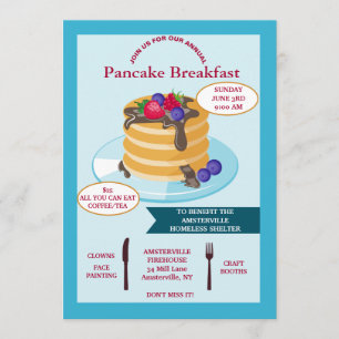Invitación a recaudar fondos para el desayuno panq