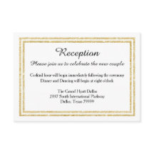 Invitación a recepción de Purpurina de moda Faux G