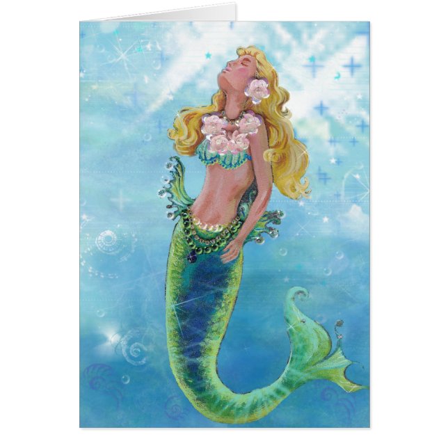 Invitación a recibir tarjetas de sirena mística (Frente)