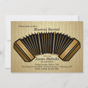 Invitación a Recital de Música de Acordeón