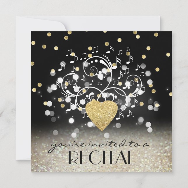 invitación a recitar música de celebración (Anverso)
