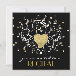 invitación a recitar música femenina elegante