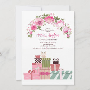 Invitación a Regalos y Flores para la Ducha