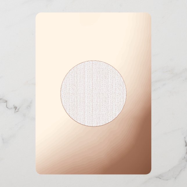 Invitación a Relieve metalizado de 5" x 7" (Anverso)