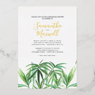 Invitación a Relieve metalizado de Boda de color d