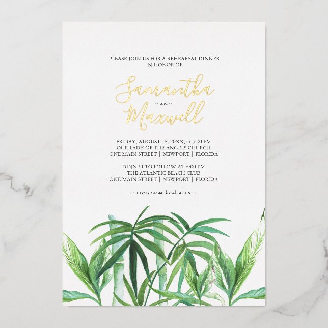 Invitación a Relieve metalizado de Boda de color d (Anverso)