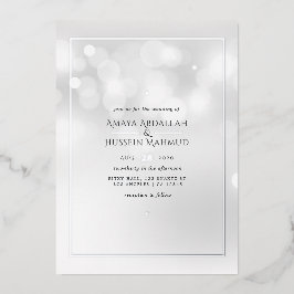 Invitación a Relieve metalizado de Boda de Silver 