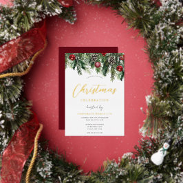 Invitación a Relieve metalizado Fiesta Gold Festiv