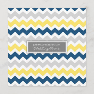 Invitación a renovación del Boda Blue Lemon Chevro