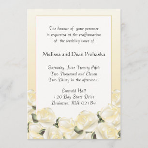 Invitación a renovación del Personalizado de rosa 