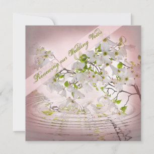 Invitación a renovar votos - Flores de manzana dul