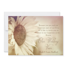 Invitación a renovar votos - Girasol - Efecto suav