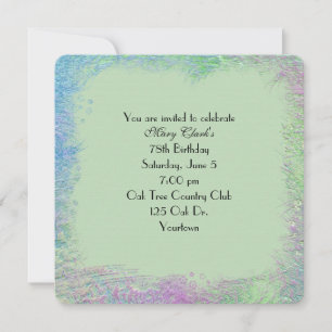 Invitación a resumen de color de agua Grabado en r