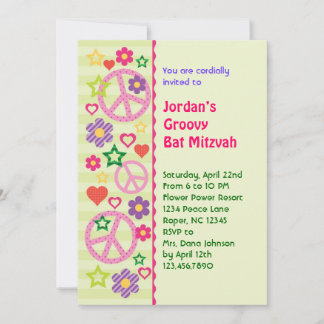 Invitación a Retro Groovy Bat Mitzvah