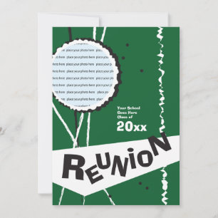 Invitación a Reunión de Clase Verde Retro Personal