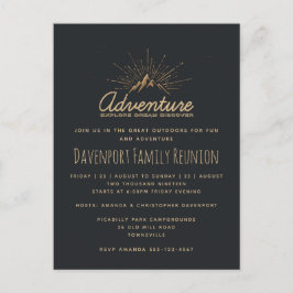 Invitación a reunión de familia Rústica de Mountai