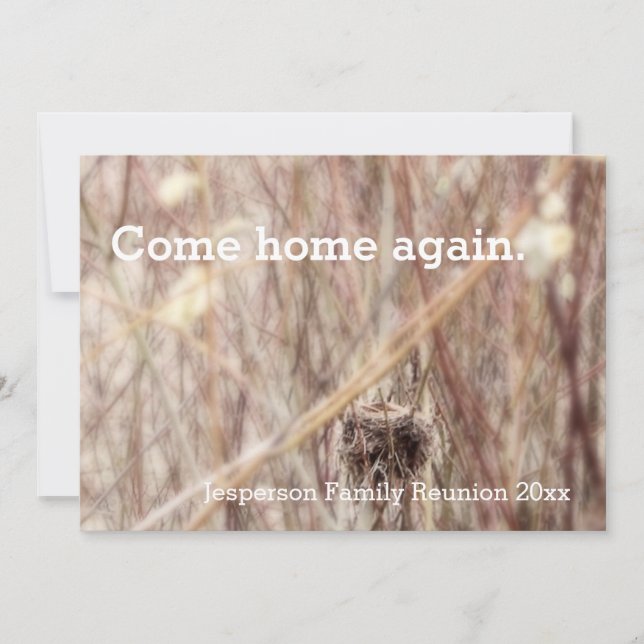 Invitación a Reunión de Familias de Aves Nest (Anverso)