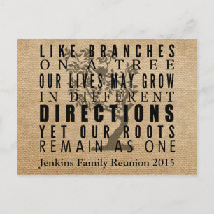 Invitación a reunión de la familia de árboles de r