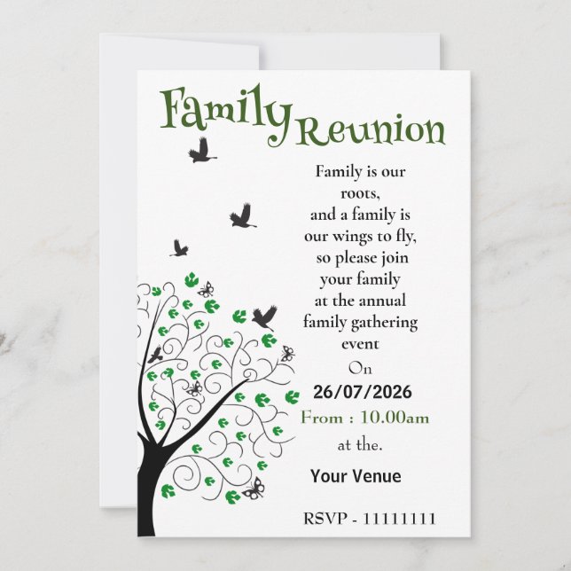 Invitación a Reunión Familiar (Anverso)