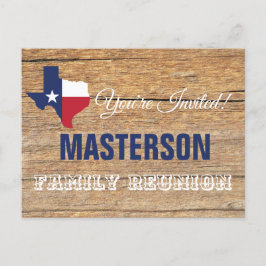 Invitación a Reunión Familiar de Barnwood de Texas