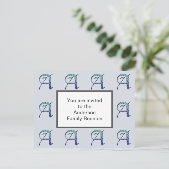 Invitación a Reunión Familiar Letra tachada a inic (Anverso de pie)