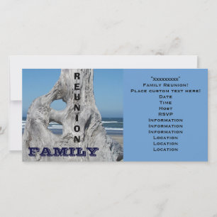 Invitación a reunión familiar Olas azules de la pl