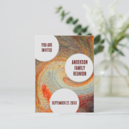 Invitación a Reunión Familiar Relajada Swirl Groov