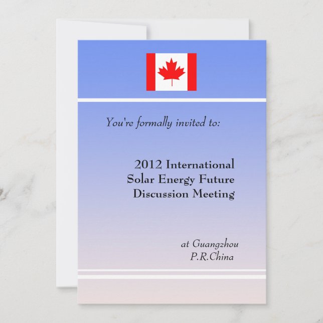 Invitación a reunión profesional. (Anverso)