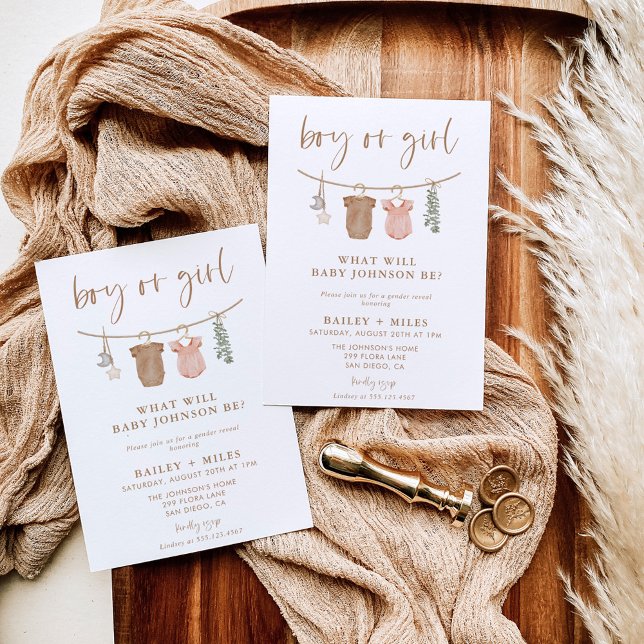 Invitación a revelar el género de Boho | Revelació (Subido por el creador)