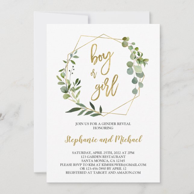 Invitación a revelar el género de la energía verde (Anverso)