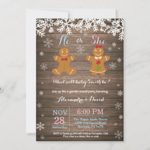 Invitación a revelar el género de los Navidades de